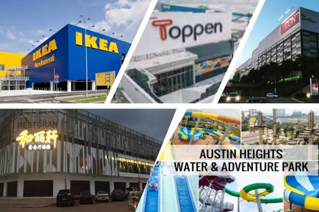 Viva Homestay @ Jb Mount Austin Ikea, Aeon, Toppen, Bubble Tea Town Johor Bahru Eksteriør billede